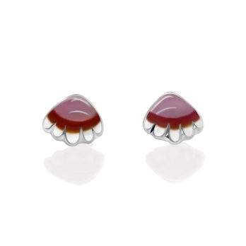 Tridacna Enamel Pierce – Silver